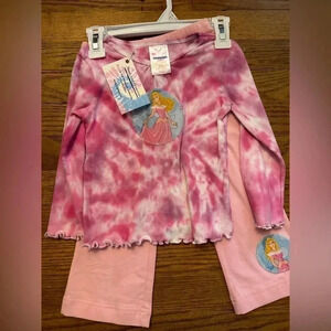 Disney Sleeping Beauty Bundle tie dye 2T girls shirt and pants  tie dye